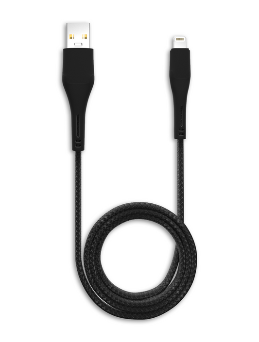 Cable 1 Metro Lightning a USB Tipo A (AmpSentrix) (Matrix) (Black)