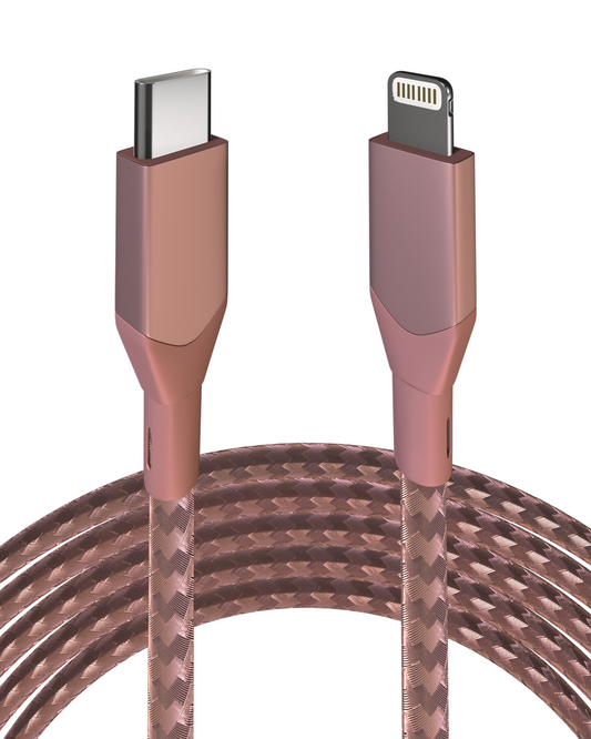 Cable 1 Metro Lightning a USB Tipo C (AmpSentrix) (Infinity) (Pink)