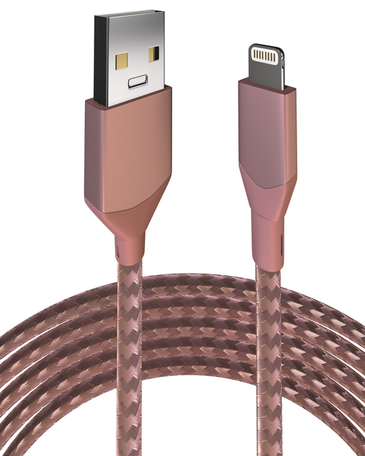 Cable 1 Metro USB Tipo A a Lightning (AmpSentrix) (Infinity) (Pink)