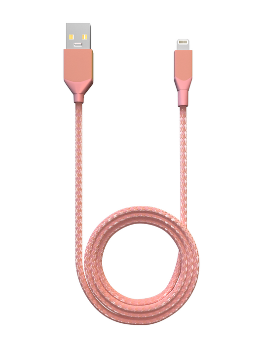 Cable 1 Metro USB Tipo A a Lightning (AmpSentrix) (Infinity) (Pink)