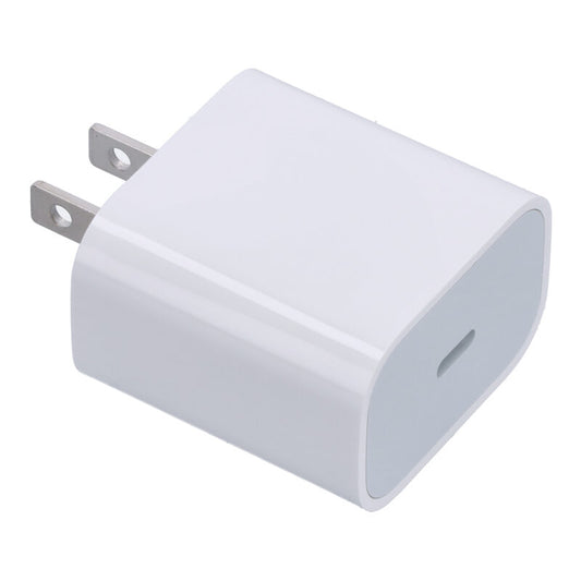 Cargador Carga Rapida USB C iPhone iPad 20w Blanco OEM