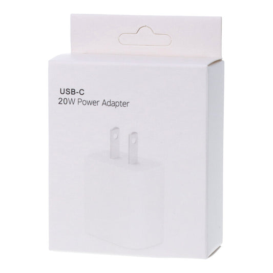 Cargador Carga Rapida USB C iPhone iPad 20w Blanco OEM